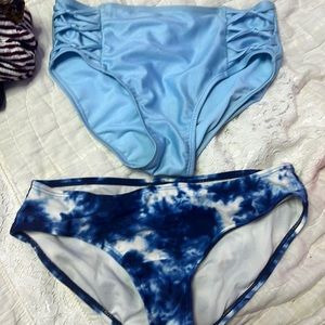 Two girls bathing suit bottoms